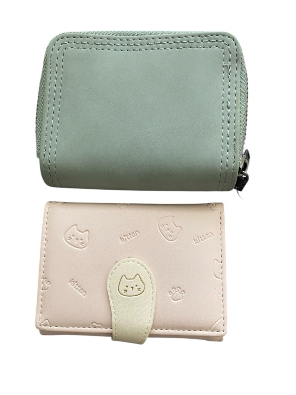 Mini Set Of 2 Wallet Pink And Mint green